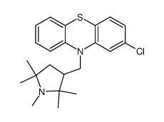 2-chloro-10-(1,2,2,5,5-pentamethyl-pyrrolidin-3-ylmethyl)-10H-phenothiazine结构式