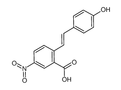2-[(E)-2-(4-hydroxyphenyl)vinyl]-5-nitrobenzoic acid结构式