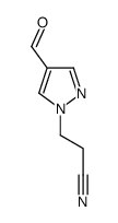 3-(4-甲酰基-1H-吡唑-1-基)丙腈结构式