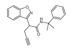 2-(1,2-benzoxazol-3-yl)-N-(2-phenylpropan-2-yl)pent-4-ynamide结构式