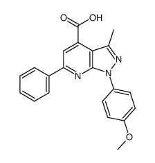 1-(4-methoxyphenyl)-3-methyl-6-phenyl-1H-pyrazolo[3,4-b]pyridine-4-carboxylic acid Structure