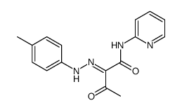 2-[(4-methylphenyl)hydrazinylidene]-3-oxo-N-pyridin-2-ylbutanamide Structure