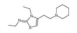 N,3-diethyl-4-(2-piperidin-1-ylethyl)-1,3-thiazol-2-imine结构式