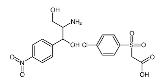 2-amino-1-(4-nitrophenyl)propane-1,3-diol,2-(4-chlorophenyl)sulfonylacetic acid结构式