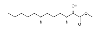 (2S,3R,7R)-2-Hydroxy-3,7,11-trimethyl-dodecanoic acid methyl ester结构式