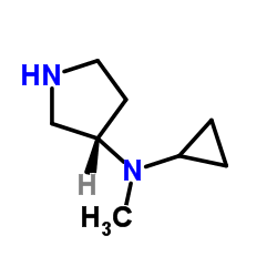(3S)-N-Cyclopropyl-N-methyl-3-pyrrolidinamine结构式