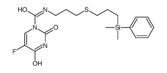 N-[3-[3-[dimethyl(phenyl)silyl]propylsulfanyl]propyl]-5-fluoro-2,4-dioxopyrimidine-1-carboxamide Structure