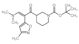 (E)-TERT-BUTYL 3-(3-(DIMETHYLAMINO)-2-(3-METHYLISOXAZOL-5-YL)ACRYLOYL)PIPERIDINE-1-CARBOXYLATE结构式