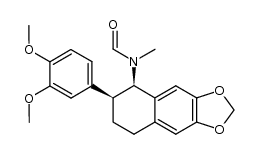 cis-2-(3,4-dimethoxyphenyl)-6,7-methylenedioxy-1-(N-methylformamido)-1,2,3,4-tetrahydronaphthalene结构式