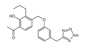 1-[2-hydroxy-3-propyl-4-[[3-(2H-tetrazol-5-ylmethyl)phenoxy]methyl]phenyl]ethanone结构式