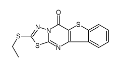 2-(Ethylthio)-5H-(1)benzothieno(3,2-d)-1,3,4-thiadiazolo(3,2-a)pyrimidin-5-one Structure