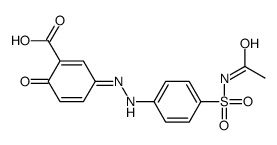 3-[[4-(acetylsulfamoyl)phenyl]hydrazinylidene]-6-oxocyclohexa-1,4-diene-1-carboxylic acid Structure