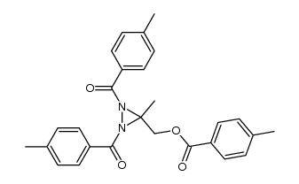 (3-methyl-1,2-bis(4-methylbenzoyl)diaziridin-3-yl)methyl 4-methylbenzoate结构式