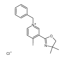 1-benzyl-3-(4,4-dimethyl-4,5-dihydrooxazol-2-yl)-4-methylpyridin-1-ium chloride Structure