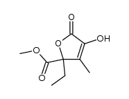 2-hydroxy-4-(methoxycarbonyl)-3-methyl-2-hexen-4-olid Structure