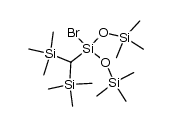3-brom-1,1,1,5,5,5-hexamethyl-3-bis(trimethylsilyl)methyl-1,3,5-trisiloxan结构式