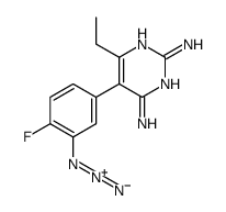 5-(3-azido-4-fluorophenyl)-6-ethylpyrimidine-2,4-diamine结构式