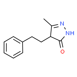 5-Methyl-4-(2-phenylethyl)-2,4-dihydro-3H-pyrazol-3-one结构式