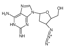 3'-azido-2,6-diaminopurine-2',3'-dideoxyriboside结构式
