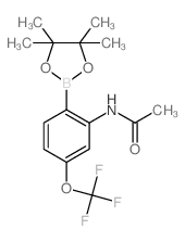 N-(2-(4,4,5,5-Tetramethyl-1,3,2-dioxaborolan-2-yl)-5-(trifluoromethoxy)phenyl)acetamide structure