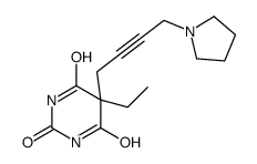 5-ethyl-5-(4-pyrrolidin-1-ylbut-2-ynyl)-1,3-diazinane-2,4,6-trione Structure