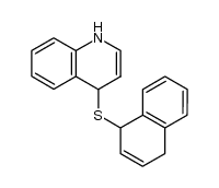 4-((1,4-dihydronaphthalen-1-yl)thio)-1,4-dihydroquinoline结构式