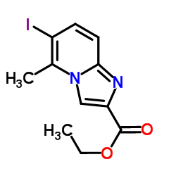 6-Iodo-5-methyl-imidazo[1,2-a]pyridine-2-carboxylic acid ethyl ester结构式