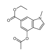 Ethyl 4-acetoxy-1-methyl-1H-indole-6-carboxylate结构式