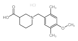 1-(4-Methoxy-2,5-dimethylbenzyl)piperidine-3-carboxylic acid hydrochloride结构式