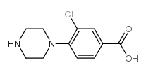 3-Chloro-4-piperazinobenzoic Acid structure