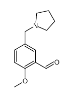 2-Methoxy-5-pyrrolidin-1-ylmethyl-benzaldehyde结构式