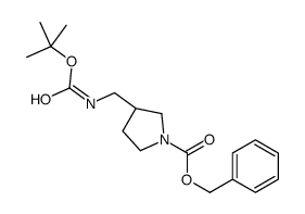 (R)-1-Cbz-3-(Boc-氨基甲基)吡咯烷结构式