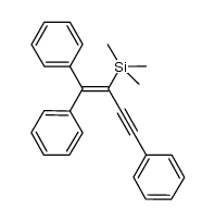 (2-trimethylsilyl-1-butene-3-yne-1,1,4-triyl)tribenzene结构式