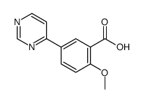 2-METHOXY-5-(PYRIMIDIN-4-YL)BENZOIC ACID structure