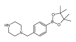 1-(4-(4,4,5,5-tetramethyl-1,3,2-dioxaborolan-2-yl)benzyl)piperazine Structure