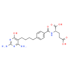 N-[4-[4-[(2,6-Diamino-1,4-dihydro-4-oxopyrimidin)-5-yl]butyl]benzoyl]-L-glutamic acid Structure