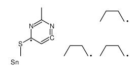 2-Methyl-4-(methylsulfanyl)-6-(tributylstannyl)pyrimidine Structure