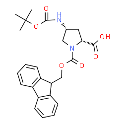Cis-4-Boc-amino-Fmoc-D-Pro结构式