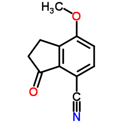 7-methoxy-3-oxo-2,3-dihydro-1H-indene-4-carbonitrile structure