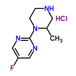 5-Fluoro-2-(2-methyl-1-piperazinyl)pyrimidine hydrochloride (1:1)结构式