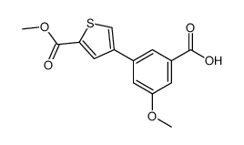 3-methoxy-5-(5-methoxycarbonylthiophen-3-yl)benzoic acid结构式