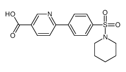 6-(4-piperidin-1-ylsulfonylphenyl)pyridine-3-carboxylic acid结构式