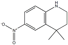 4,4-dimethyl-6-nitro-1,2,3,4-tetrahydroquinoline结构式