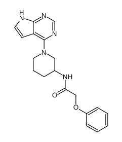 N-(1-(7H-pyrrolo[2,3-d]pyrimidin-4-yl)piperidin-3-yl)-2-phenoxyacetamide结构式