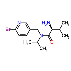 N-[(6-Bromo-3-pyridinyl)methyl]-N-isopropyl-L-valinamide结构式