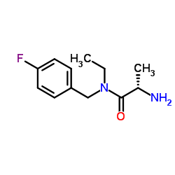 N-Ethyl-N-(4-fluorobenzyl)-L-alaninamide结构式