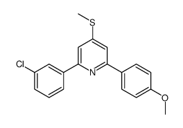 2-(3-chlorophenyl)-6-(4-methoxyphenyl)-4-methylsulfanylpyridine Structure