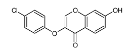 3-(4-chlorophenoxy)-7-hydroxy-4h-1-benzopyran-4-on Structure