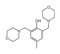 4-methyl-2,6-bis(morpholin-4-ylmethyl)phenol Structure