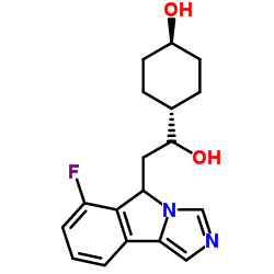 trans-4-[(1S)-2-(6-Fluoro-5H-imidazo[5,1-a]isoindol-5-yl)-1-hydroxyethyl]cyclohexanol结构式